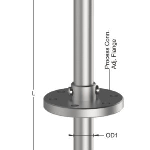 Tempsen R - 503 RTD with Taper Thermowell & Adjustable Flange