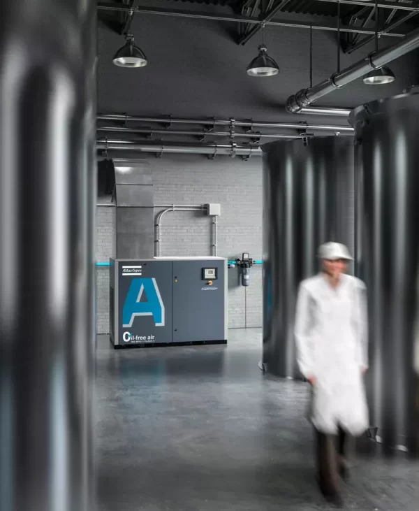 Atlas Copco- AQ water-injected oil-free screw compressors