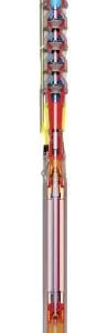 Byron Jackson SUBM submersible pumps with OIL oil-filled motors