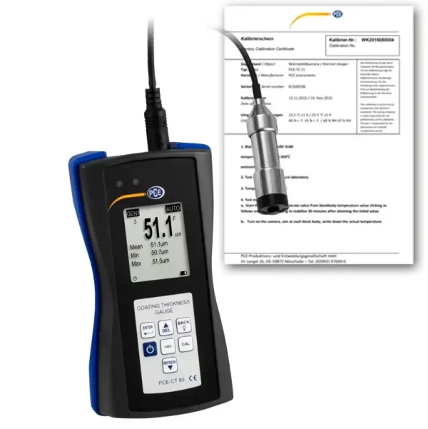 Surface Tester PCE-CT 80-ICA Incl. ISO Calibration Certificate