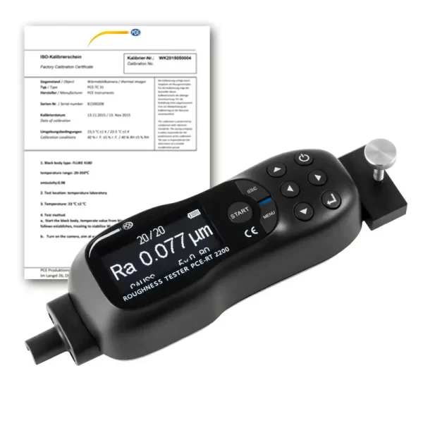 Surface Testing - Roughness Tester PCE-RT 2200-ICA Incl. ISO Calibration