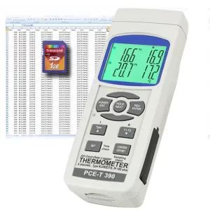 Surface Testing - Temperature Meter PCE-T390-ICA incl. ISO Calibration