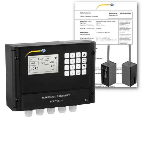 Ultrasonic HVAC Meter PCE-TDS 75-ICA incl. ISO Calibration Certificate