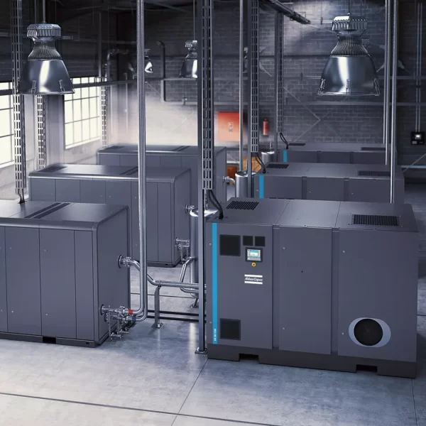 Atlas Copco-Oil-free medium pressure screw compressor with high pressure piston booster ZD (VSD)