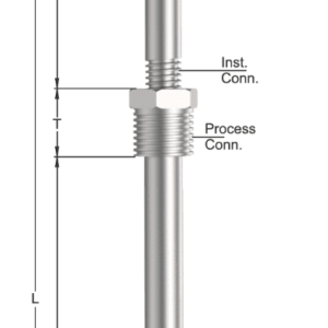 Tempsen R - 652 RTD with Nipple & Straight Thermowell