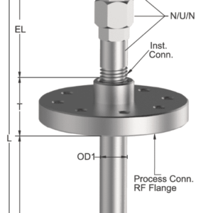 Tempsen R - 727 RTD with N/U/N & Taper Thermowell