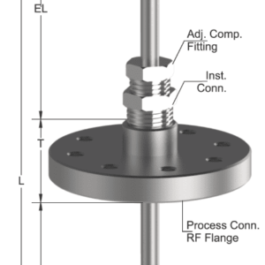 Tempsen R - 731 RTD with Straight Thermowell & Flange