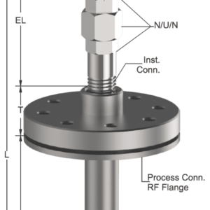 Tempsen R - 735 RTD with N/U/N & Coated Taper Thermowell