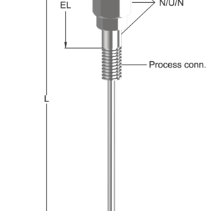 Tempsen T - 106 THERMOCOUPLE WITH NIPPLE UNION NIPPLE