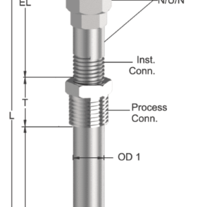 Tempsen T - 651 THERMOCOUPLE WITH N/U/N & TAPER THERMOWELL