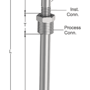 Tempsen T - 653 THERMOCOUPLE WITH N/U/N & STRAIGHT THERMOWELL