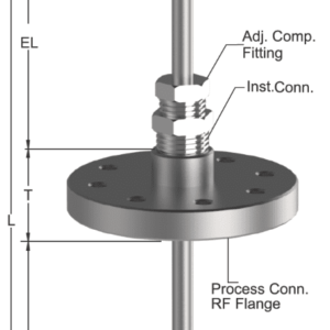 Tempsen T - 731 THERMOCOUPLE WITH STRAIGHT THERMOWELL & FITTING